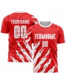 Best Pro Custom Red White Sublimation Soccer Uniform Jersey