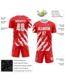 Best Pro Custom Red White Sublimation Soccer Uniform Jersey