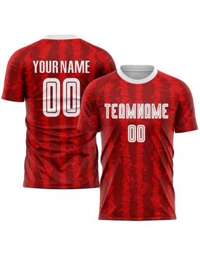 Best Pro Custom Red White-Black Sublimation Soccer Uniform Jersey