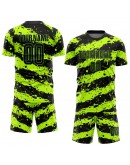 Best Pro Custom Neon Green Black Sublimation Soccer Uniform Jersey