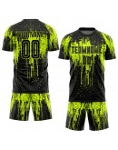 Best Pro Custom Neon Green Black Sublimation Soccer Uniform Jersey