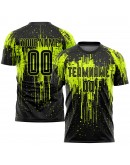 Best Pro Custom Neon Green Black Sublimation Soccer Uniform Jersey