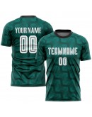 Best Pro Custom Green White-Black Sublimation Soccer Uniform Jersey