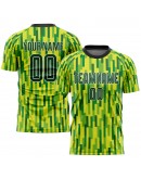 Best Pro Custom Neon Green Green-Gold Sublimation Soccer Uniform Jersey