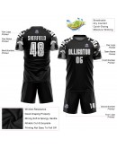Best Pro Custom Black White-Camo Sublimation Soccer Uniform Jersey