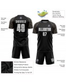 Best Pro Custom Black White-Camo Sublimation Soccer Uniform Jersey