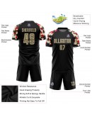 Best Pro Custom Black Vegas Gold-Camo Sublimation Soccer Uniform Jersey