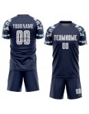 Best Pro Custom Navy White-Camo Sublimation Soccer Uniform Jersey