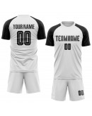 Best Pro Custom White Black Sublimation Soccer Uniform Jersey