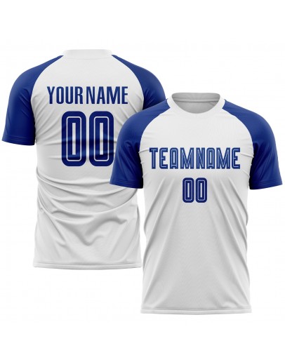 Best Pro Custom White Royal Sublimation Soccer Uniform Jersey