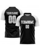 Best Pro Custom Black White Sublimation Soccer Uniform Jersey
