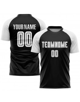 Best Pro Custom Black White Sublimation Soccer Uniform Jersey
