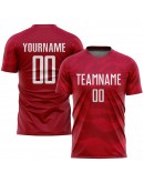 Best Pro Custom Red White Sublimation Soccer Uniform Jersey