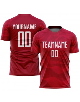 Best Pro Custom Red White Sublimation Soccer Uniform Jersey