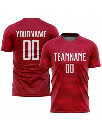 Best Pro Custom Red White Sublimation Soccer Uniform Jersey