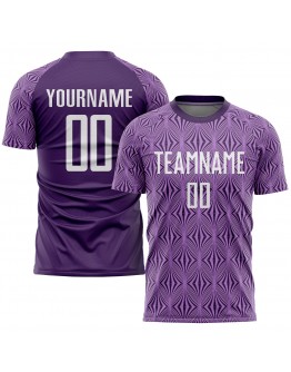 Best Pro Custom Purple White Sublimation Soccer Uniform Jersey