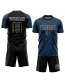 Best Pro Custom Royal Black-White Sublimation Soccer Uniform Jersey