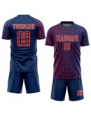 Best Pro Custom Navy Red-White Sublimation Soccer Uniform Jersey