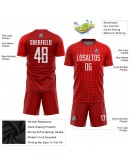 Best Pro Custom Red White Sublimation Soccer Uniform Jersey