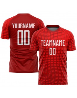Best Pro Custom Red White Sublimation Soccer Uniform Jersey