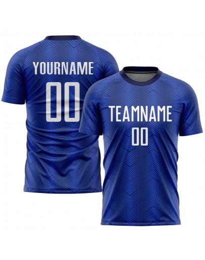 Best Pro Custom Royal White-Navy Sublimation Soccer Uniform Jersey