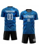 Best Pro Custom Light Blue White-Black Sublimation Soccer Uniform Jersey