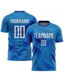 Best Pro Custom Light Blue White-Royal Sublimation Soccer Uniform Jersey