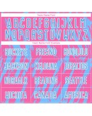 Best Pro Custom Pink Light Blue-White Sublimation Soccer Uniform Jersey