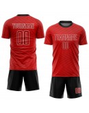 Best Pro Custom Red Red-Black Sublimation Soccer Uniform Jersey