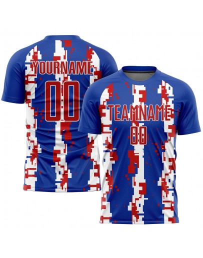 Best Pro Custom Royal Red-White Sublimation Soccer Uniform Jersey