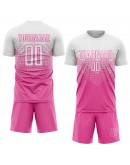 Best Pro Custom Pink White Sublimation Soccer Uniform Jersey
