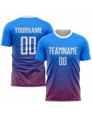 Best Pro Custom Royal White-Red Sublimation Soccer Uniform Jersey