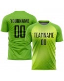 Best Pro Custom Neon Green Black Sublimation Soccer Uniform Jersey