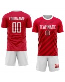 Best Pro Custom Red White Sublimation Soccer Uniform Jersey