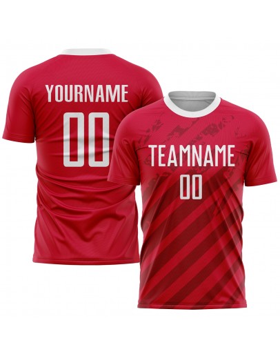 Best Pro Custom Red White Sublimation Soccer Uniform Jersey