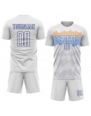 Best Pro Custom White Royal Sublimation Soccer Uniform Jersey
