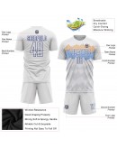 Best Pro Custom White Royal Sublimation Soccer Uniform Jersey