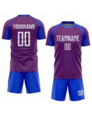 Best Pro Custom Royal White-Red Sublimation Soccer Uniform Jersey