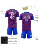 Best Pro Custom Royal White-Red Sublimation Soccer Uniform Jersey