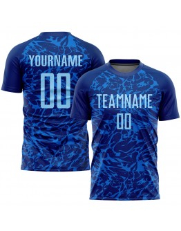 Best Pro Custom Royal Light Blue Sublimation Soccer Uniform Jersey