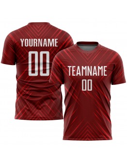 Best Pro Custom Red White Sublimation Soccer Uniform Jersey