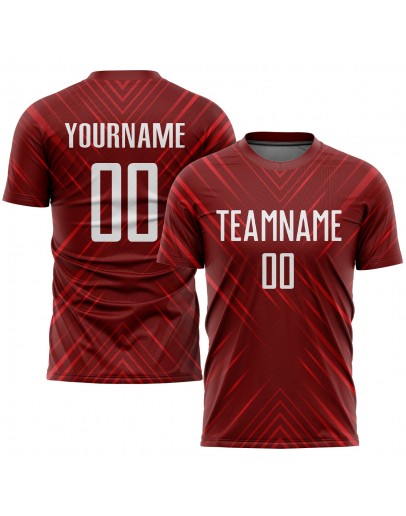 Best Pro Custom Red White Sublimation Soccer Uniform Jersey