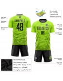 Best Pro Custom Neon Green Black Sublimation Soccer Uniform Jersey