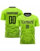 Best Pro Custom Neon Green Black Sublimation Soccer Uniform Jersey