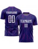 Best Pro Custom Purple White Sublimation Soccer Uniform Jersey