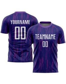 Best Pro Custom Purple White Sublimation Soccer Uniform Jersey