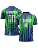 Best Pro Custom Neon Green White-Royal Sublimation Soccer Uniform Jersey
