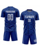 Best Pro Custom Royal White Sublimation Soccer Uniform Jersey