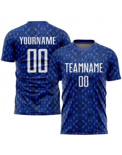 Best Pro Custom Royal White Sublimation Soccer Uniform Jersey