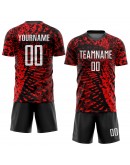 Best Pro Custom Red Black-White Sublimation Soccer Uniform Jersey